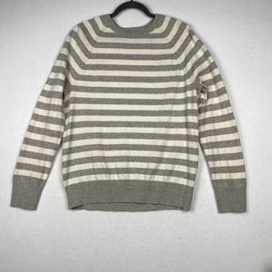 Banana Republic Men's Size M Long Sleeve Stripped Crewneck Pullover Sweater